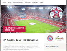 Tablet Screenshot of fc-bayern-fanclub-steigalm.de